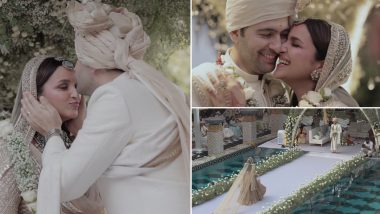 Parineeti Chopra-Raghav Chadha Wedding Video: పరిణీతి చోప్రా-రాఘవ్ చద్దా వివాహ వీడియో ఇదిగో, నా భర్తకు అంటూ ట్విట్టర్లో పంచుకున్న బాలీవుడ్ నటి